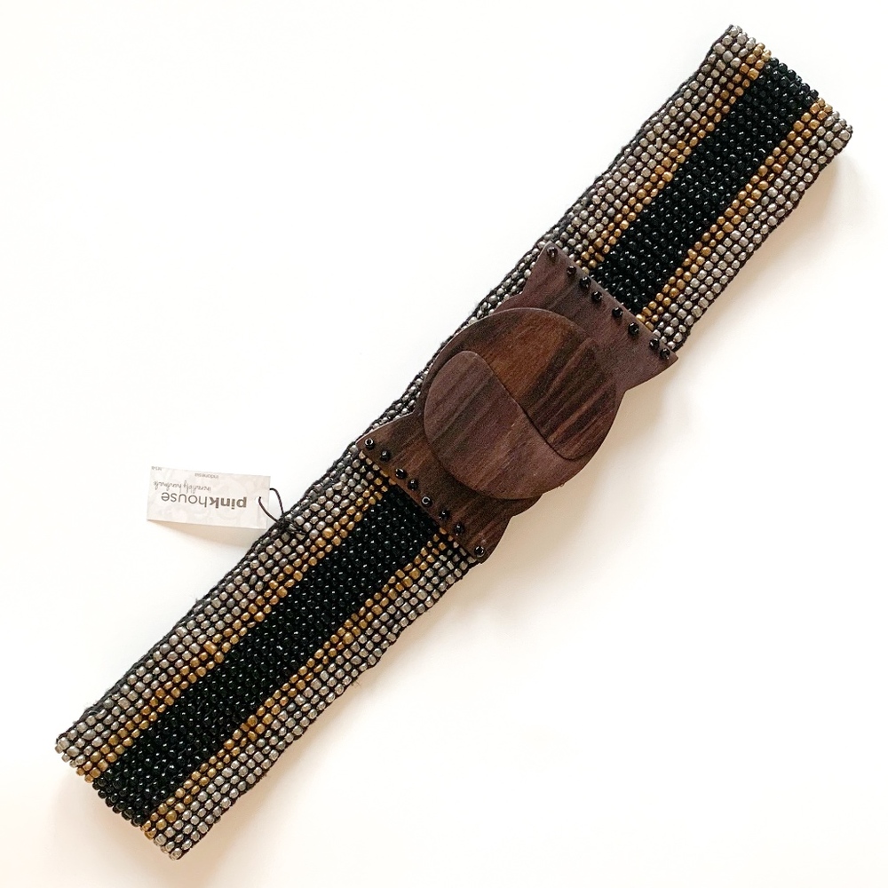 Beaded Wooden Belt